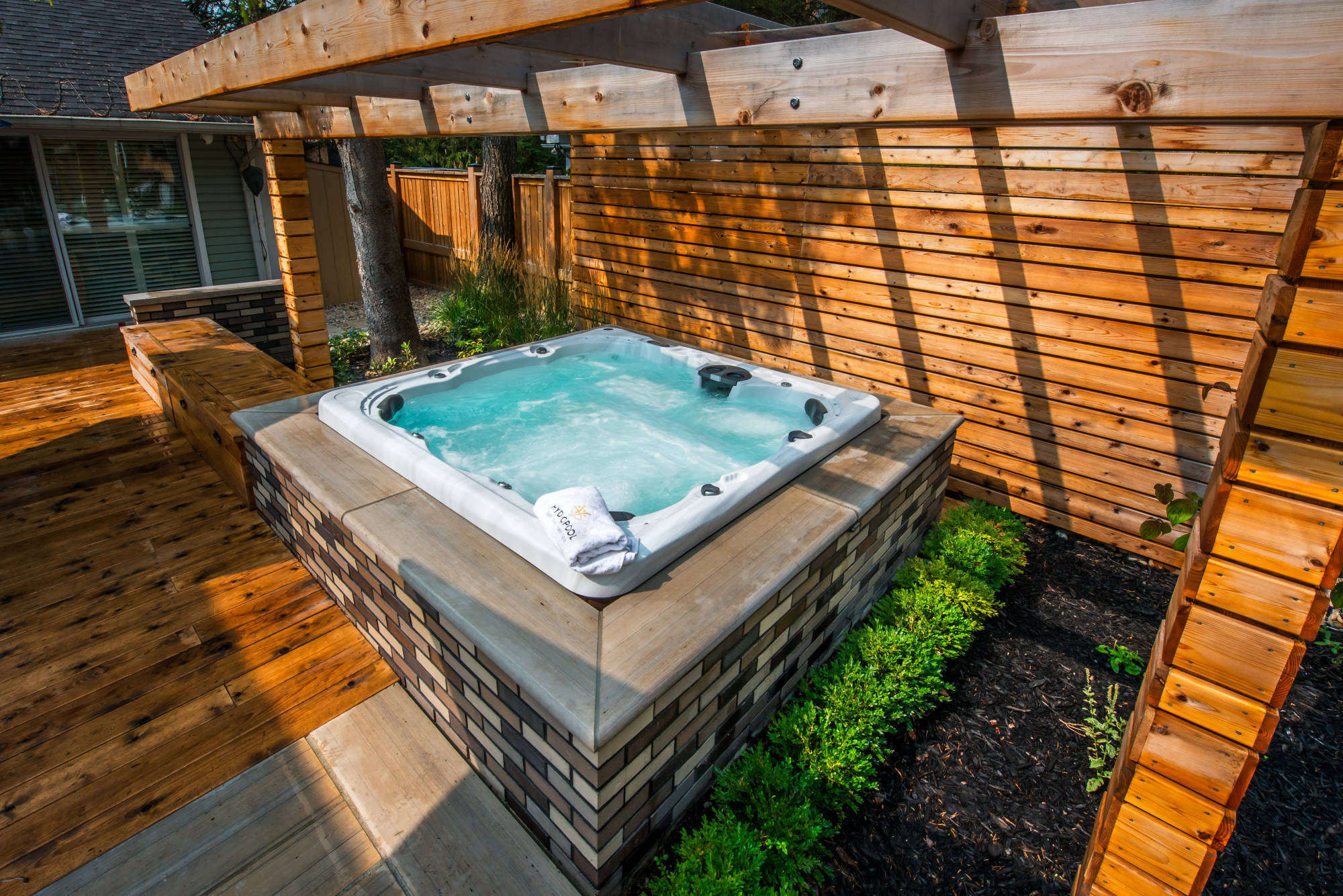 Hot Tub under a pergola