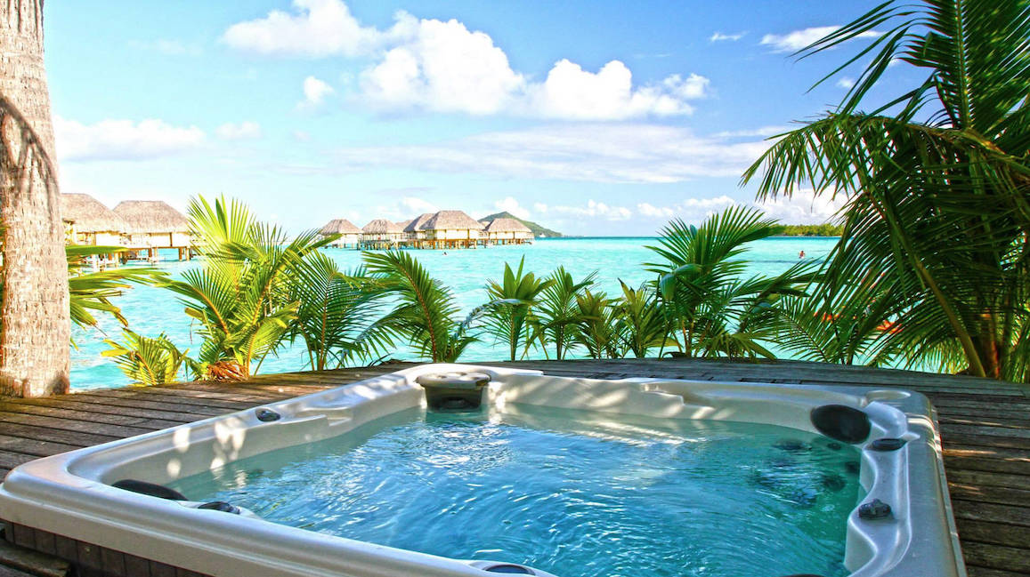 Hot Tub in a Tropical Island