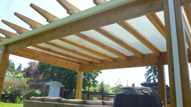 Pergola with skylight