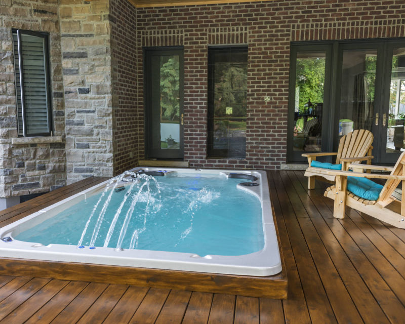 17 ft swim spa with Bellagio HydroFalls